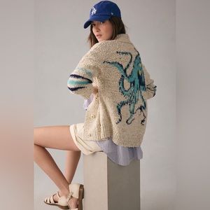 Anthropologie Jennifer Symons Octopus Cardigan Sweater
